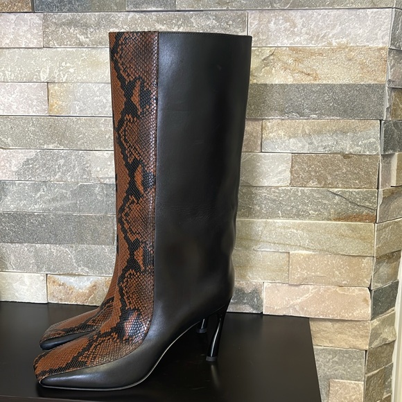 Jimmy Choo Mabyn 85 Leather Heeled Knee-High Boots - Picture 10 of 17